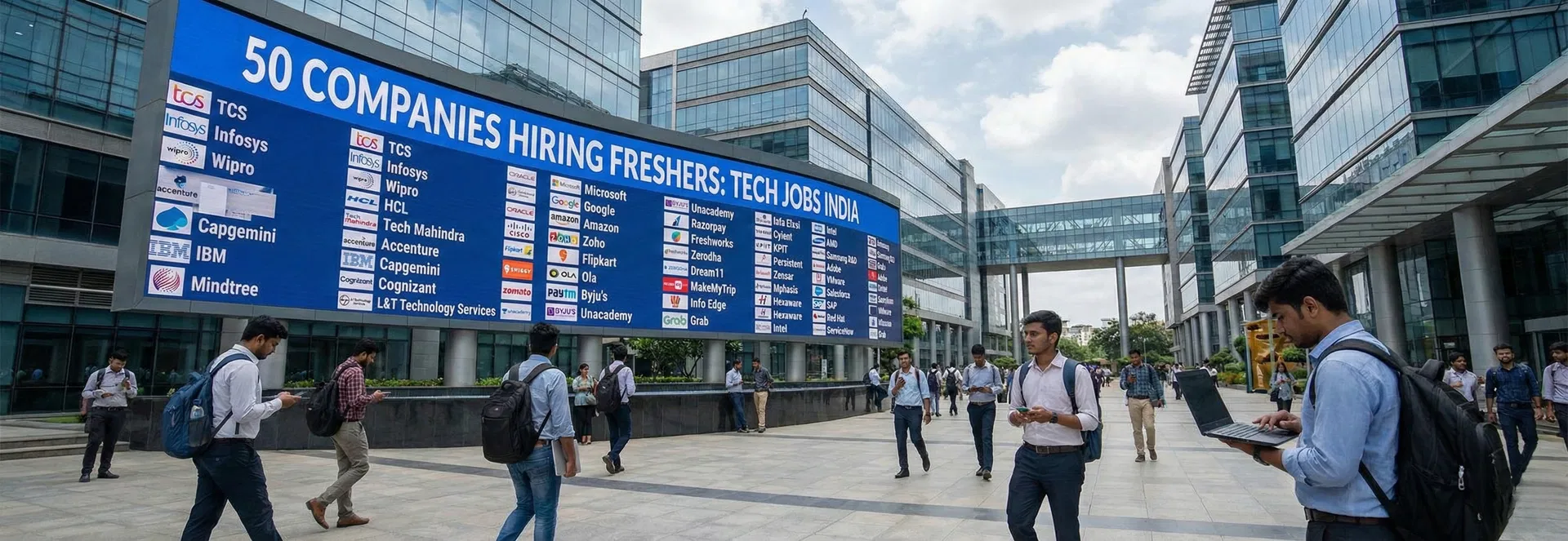 50 Companies Hiring Freshers for Tech Jobs in India